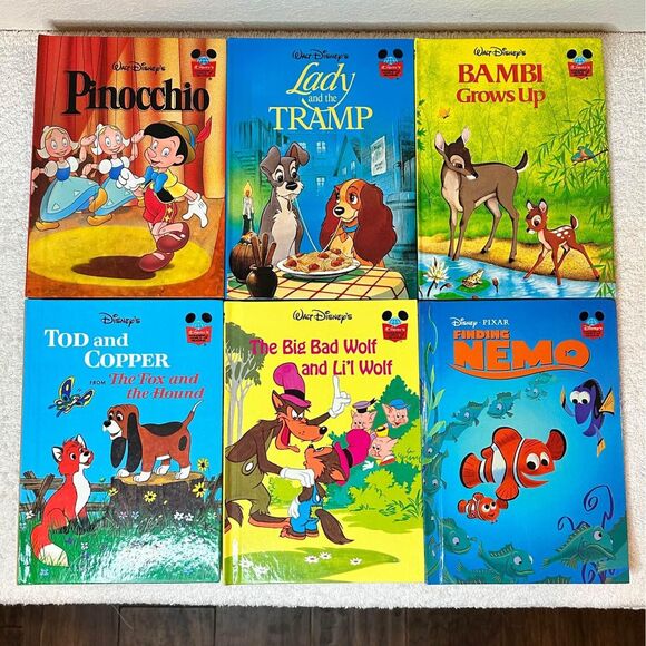 Disney Wonderful World of Reading Vintage Hardcover Books NEW Never Used Ea Lot - Picture 5 of 7